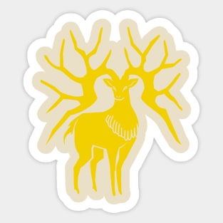 Golden Deer Sticker